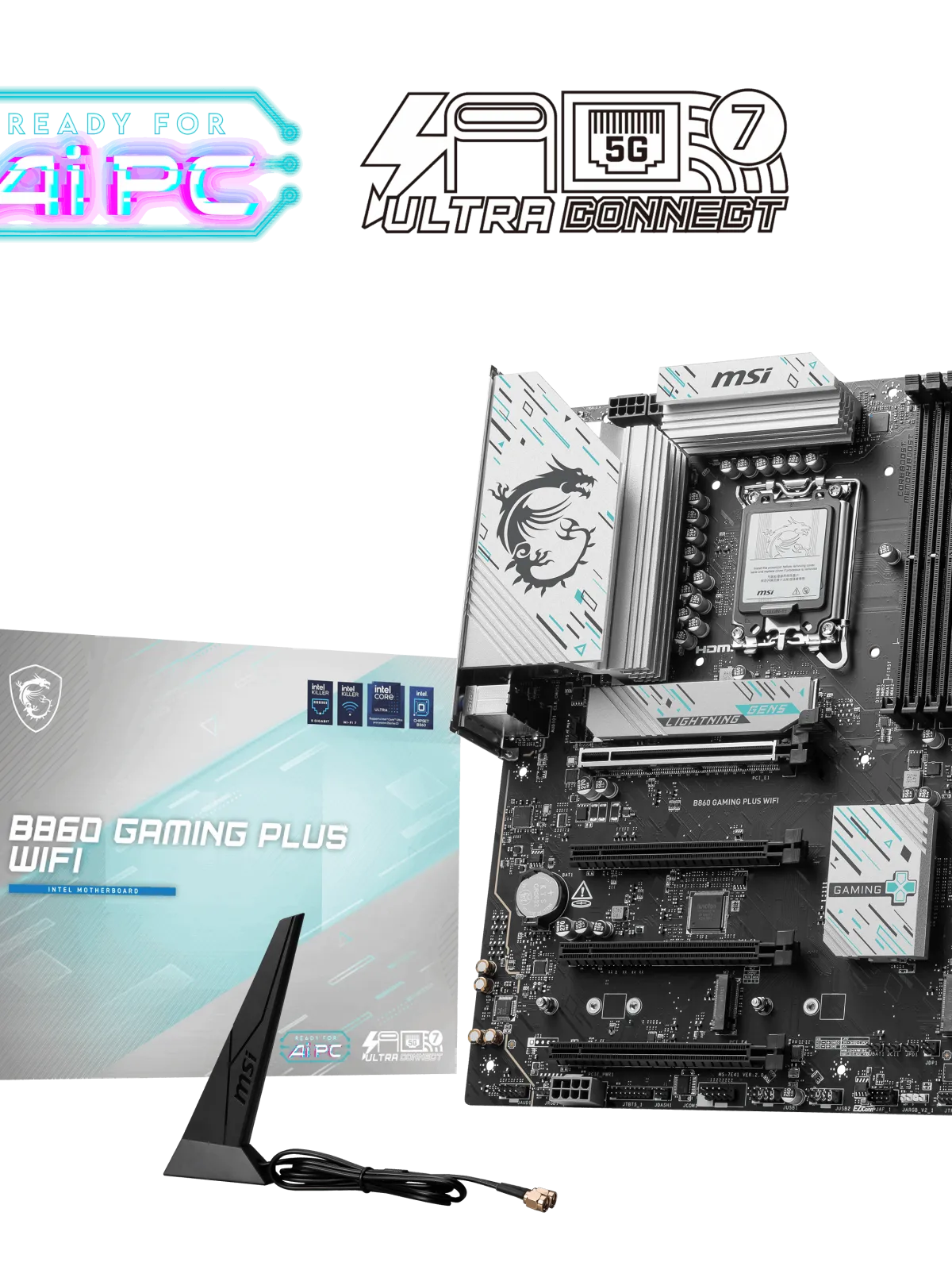 MSI MB B860 GAMING PLUS WIFI SOKET 1851 DDR5 8600MHZ(OC) 3xM.2 1x TB4 HDMI DISPLAY 5G LAN WIFI 7 ATX