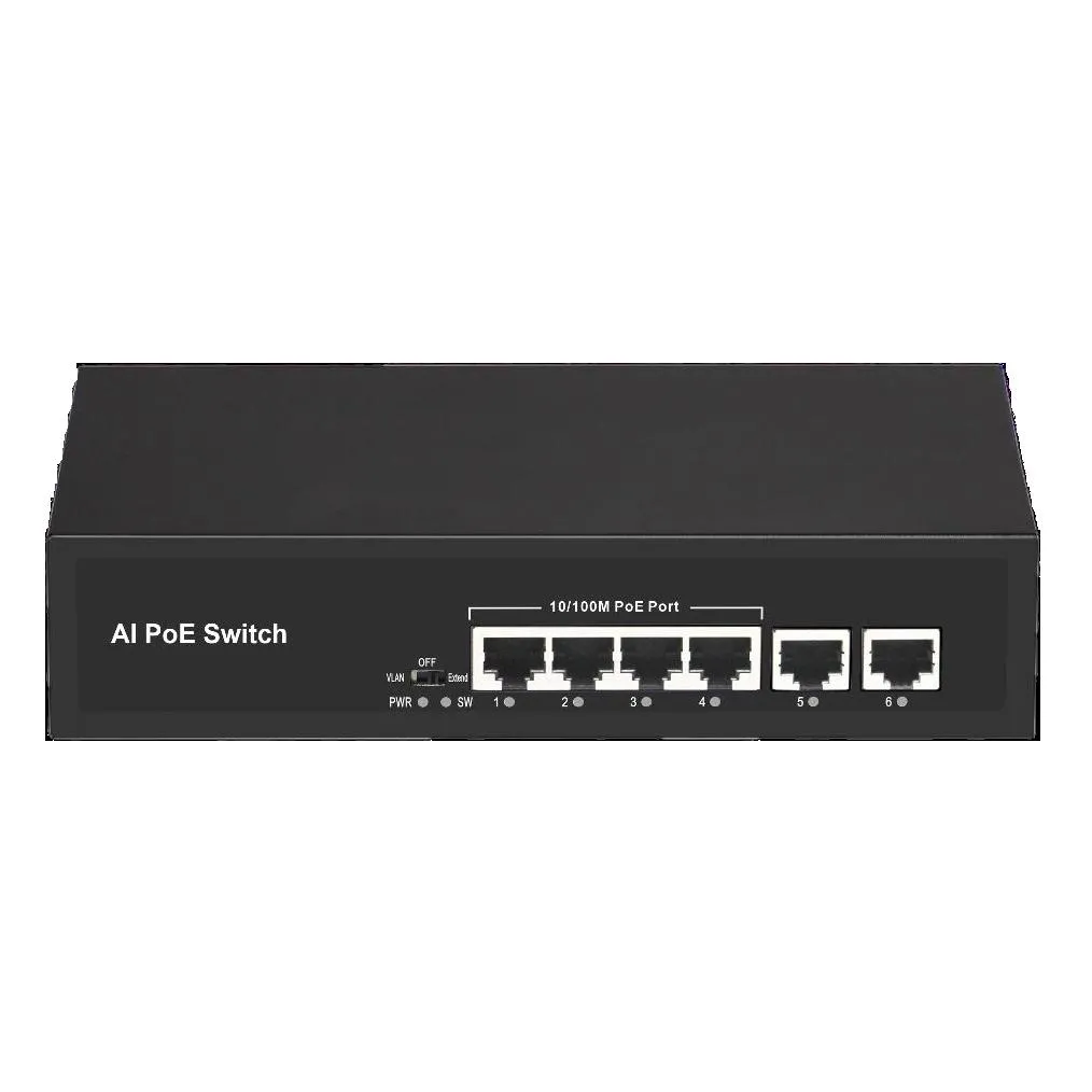 ODS-4P2U 4port +2 UPLINK 60w FULL PoE 10/100 Y.mez