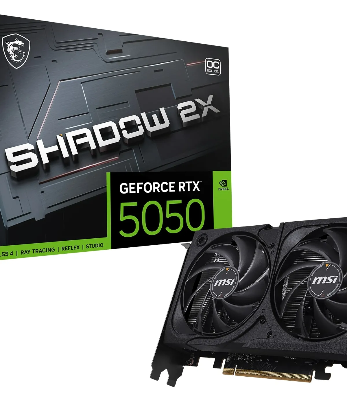 MSI GEFORCE RTX 5050 8G SHADOW 2X OC 8GB GDDR6 128B DX12 PCIE 5.0 X16 (3XDP 1XHDMI)