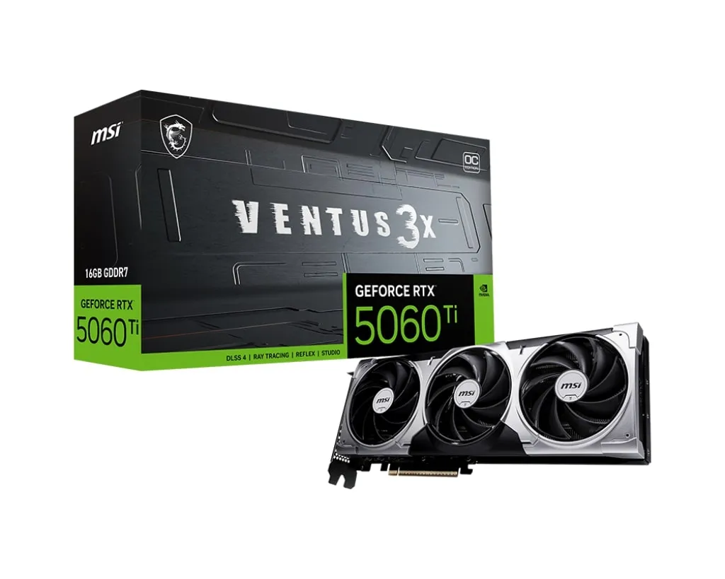 MSI GEFORCE RTX 5060 TI 16G VENTUS 3X OC VGA