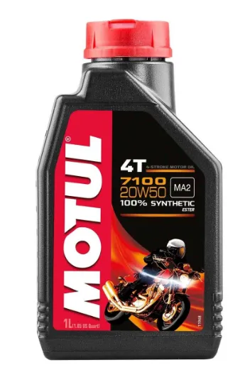 Motul 7100 4T 20W-50 %100 Tam Sentetik Ester Motosiklet Motor Yağı 1 Litre