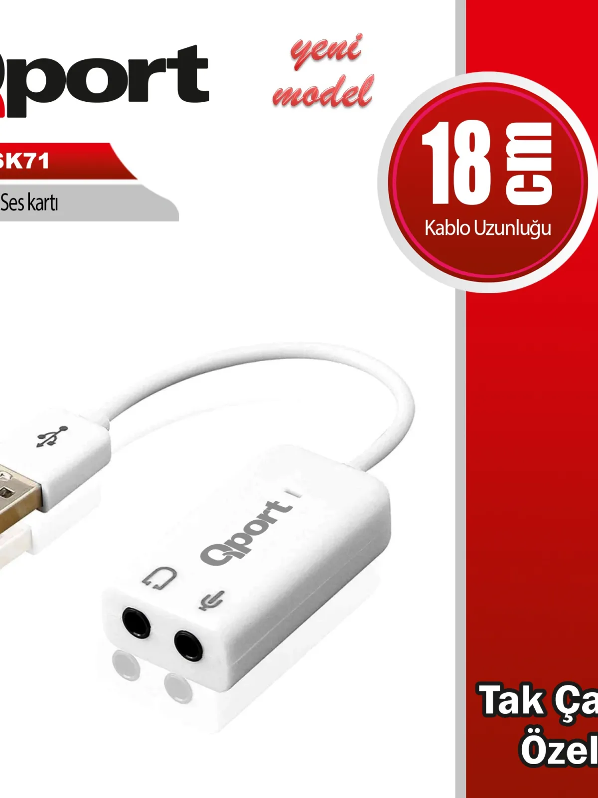 QPORT Q-USK71 USB TO 7.1 SES KARTI