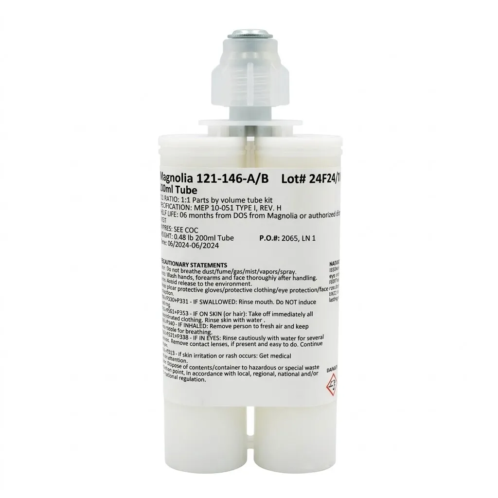Magnolia 121-146-A/B Havacılık Tipi Epoksi Yapıştırıcı - 200ml Kartuş (1:1 Karışım Oranı)