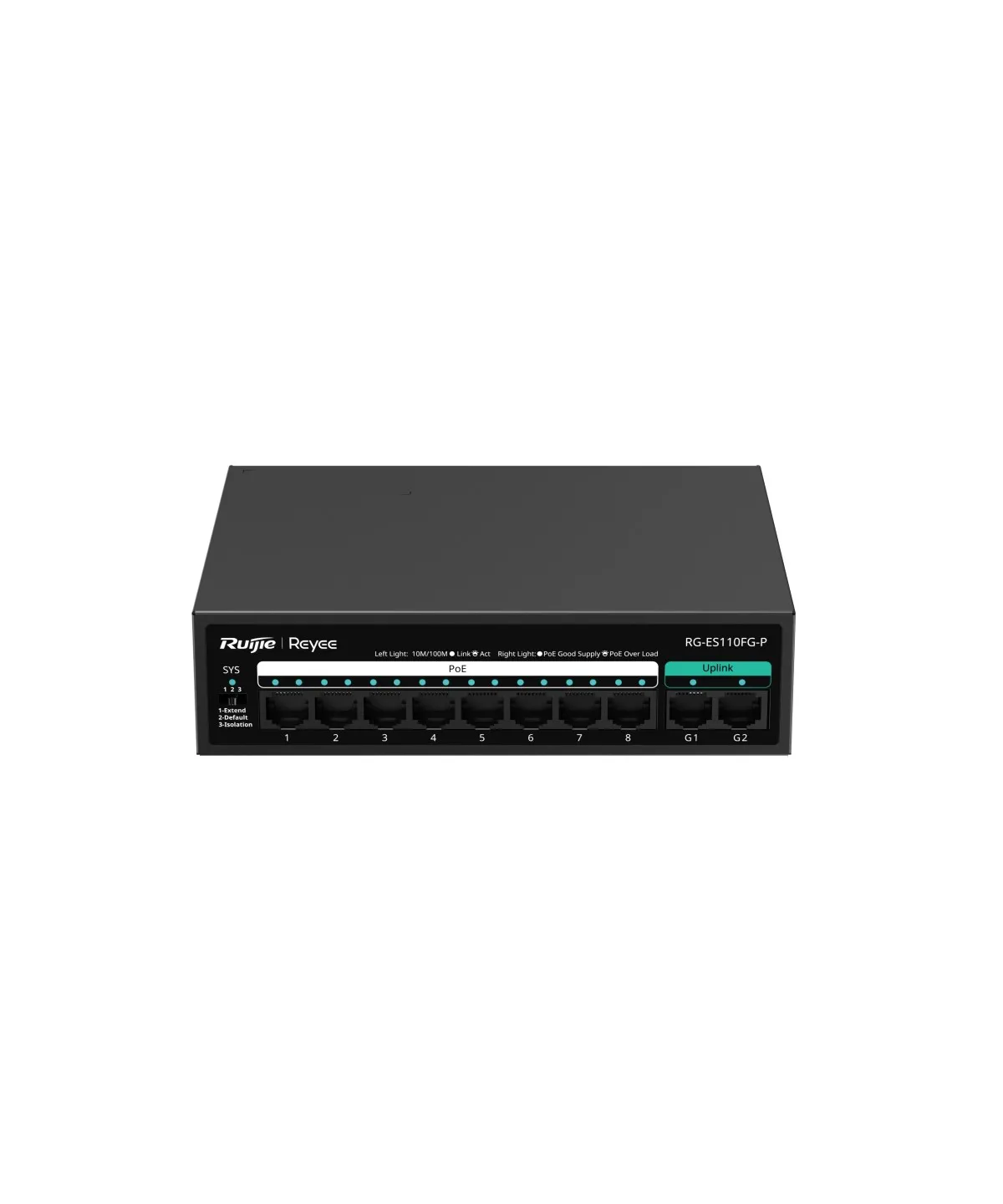 RUİJİE-REYEE RG-ES110FG-P 8XFE+2XGE F.GİGABİT 110W POE SWİTCH