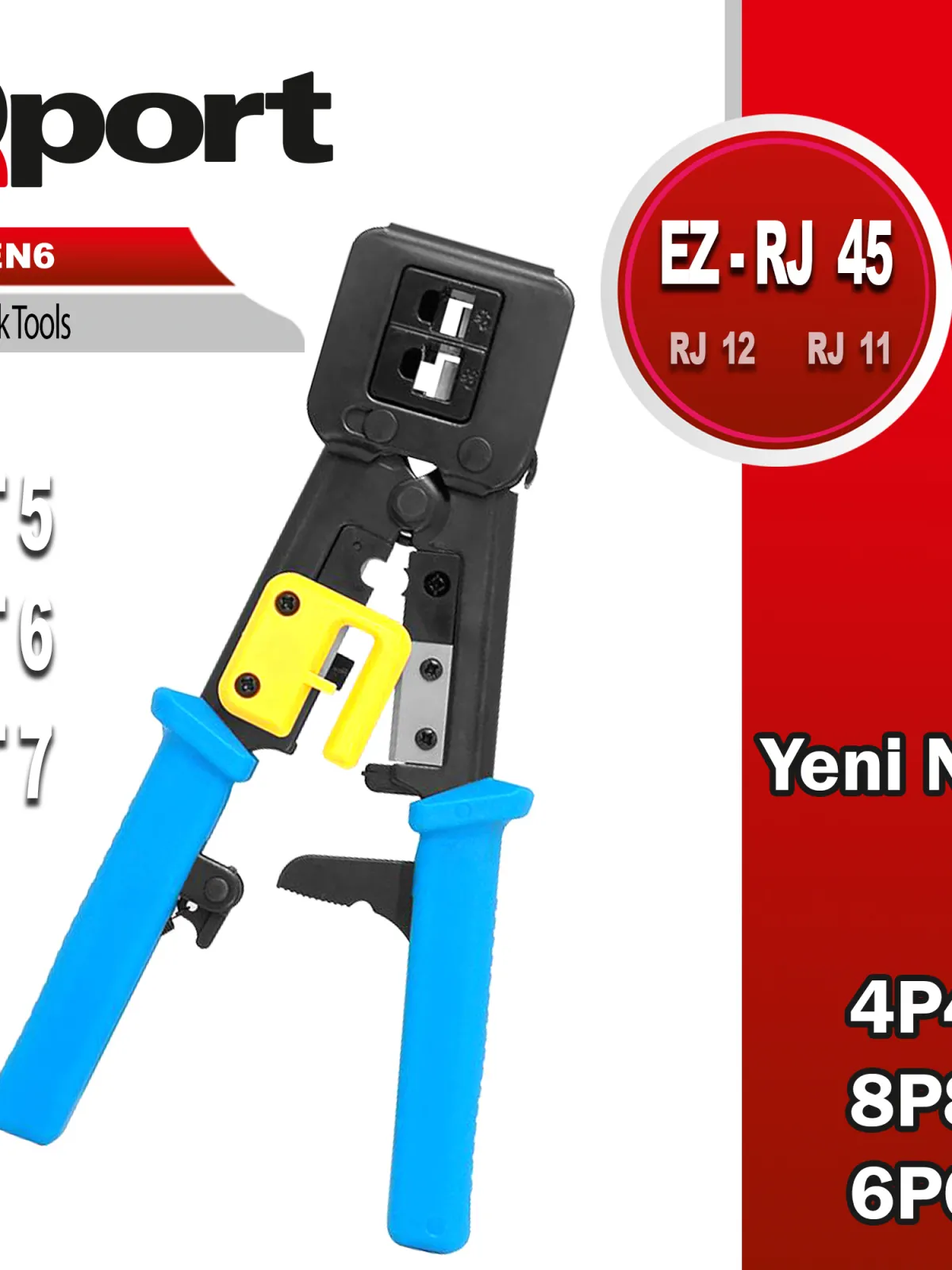 QPORT Q-PEN6 YENİ NESİL EZ-RJ AĞ PENSESİ