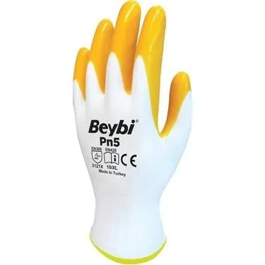 BEYBİ NİTRİL POLİ PN7 10 BEDEN BEYAZ SARI 1’Lİ ELD