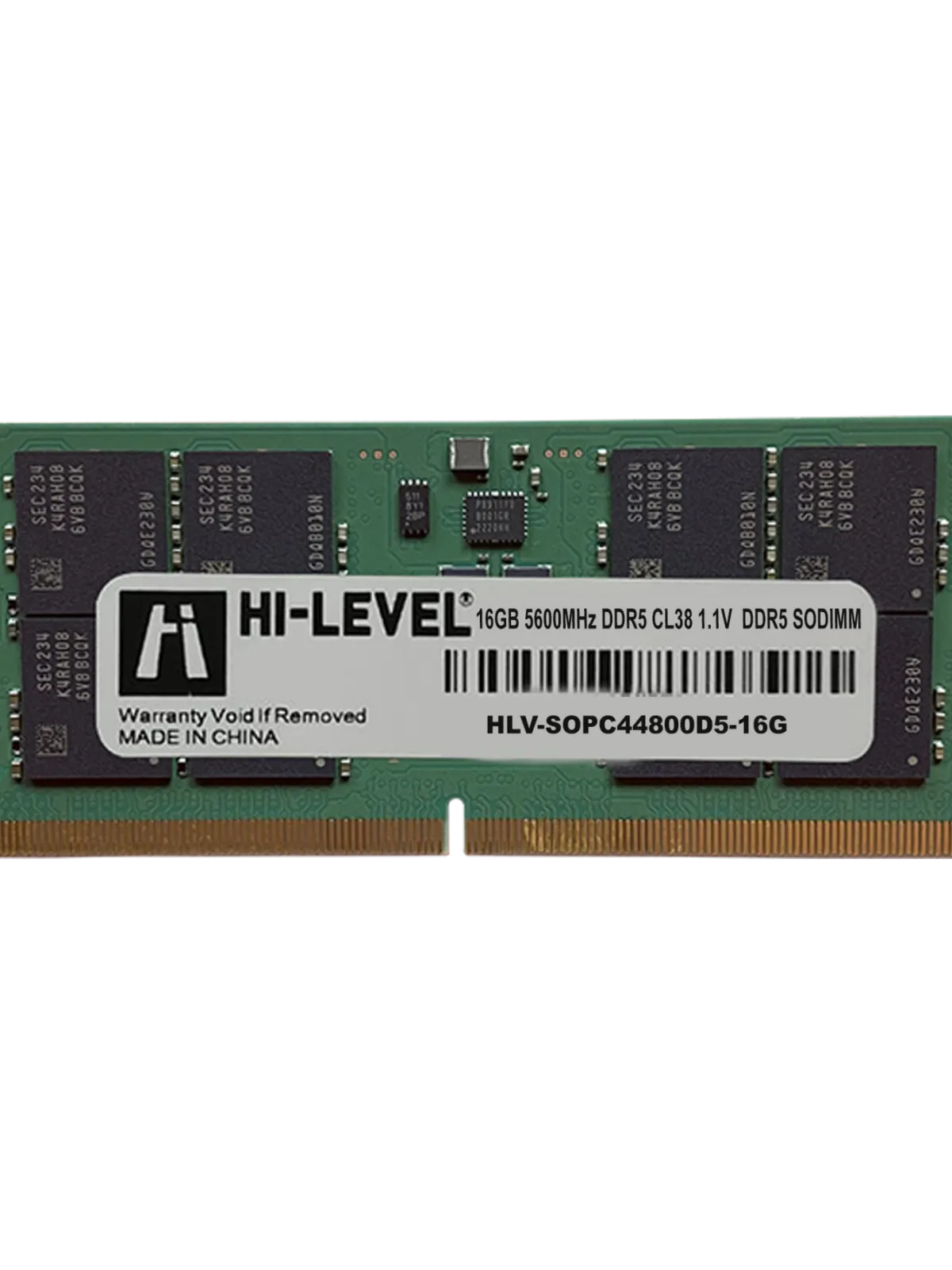 16GB HI-LEVEL DDR5 5600Mhz SODIMM 1.1 HLV-SOPC44800D5-16G