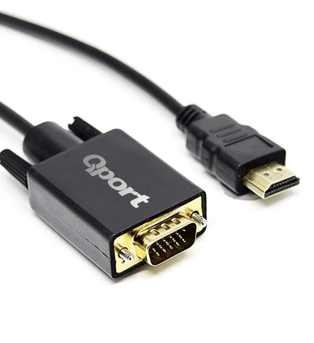QPORT Q-HVG18 HDMI TO VGA ÇEVİRİCİ KABLO 1.8 MT