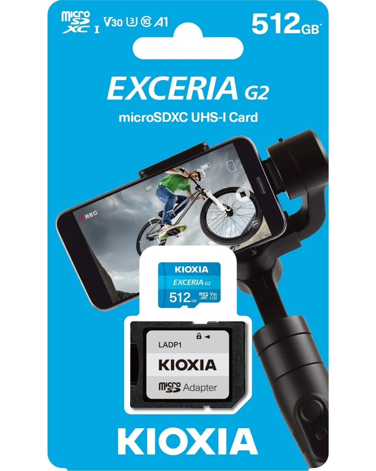 512GB MICRO SDHC G2 4K 100MB/s KIOXIA LMEX2L512GG2