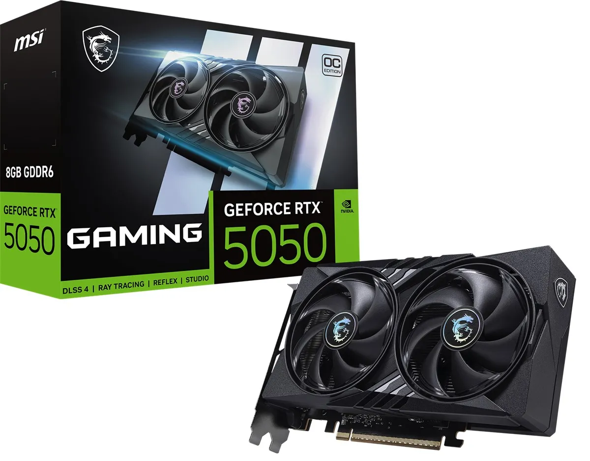 MSI GEFORCE RTX 5050 8G GAMING OC GDDR6 128B DX12 PCIE 5.0 X16 (3XDP 1XHDMI)