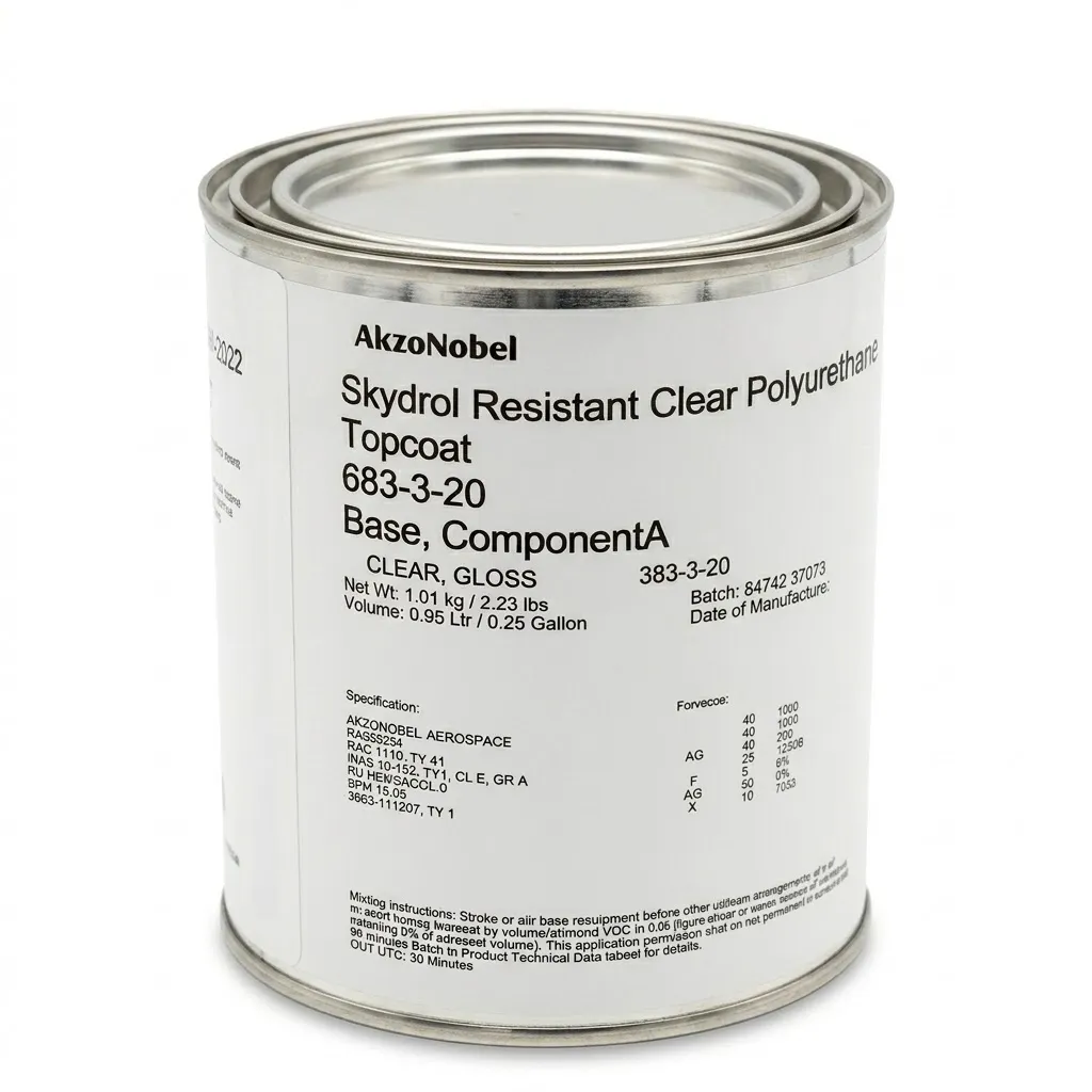 AkzoNobel Havacılık Tipi Şeffaf Koruyucu Kaplama - 683-3-20 Gloss Topcoat (Bileşen A)