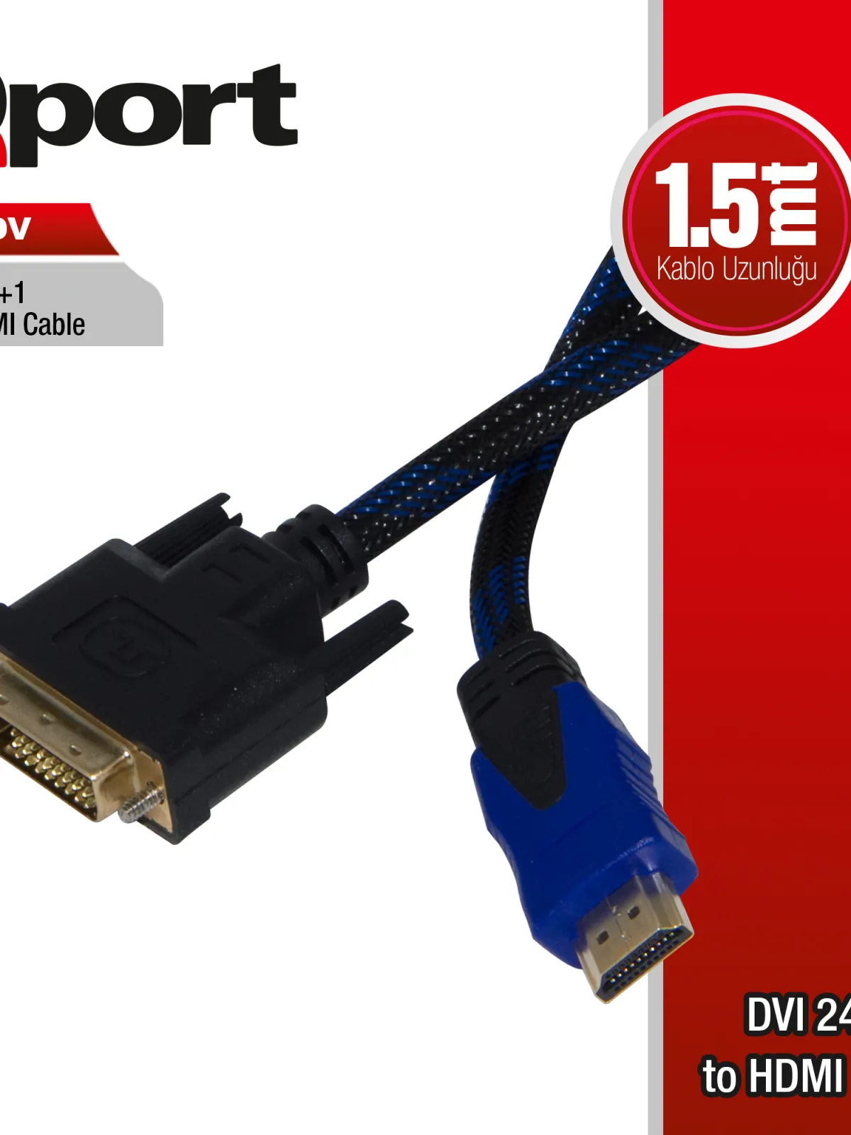QPORT Q-HDV DVI TO HDMI 24+1 CONVERTER ÇEVİRİCİ