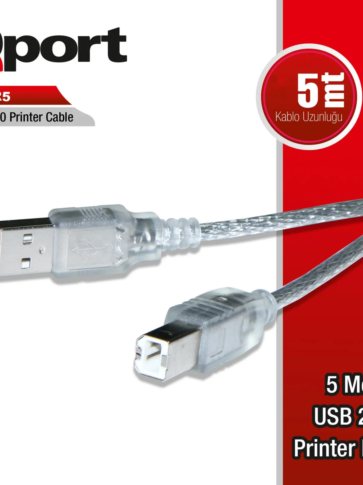 QPORT Q-PR5 USB2.0 5M YAZICI KABLOSU