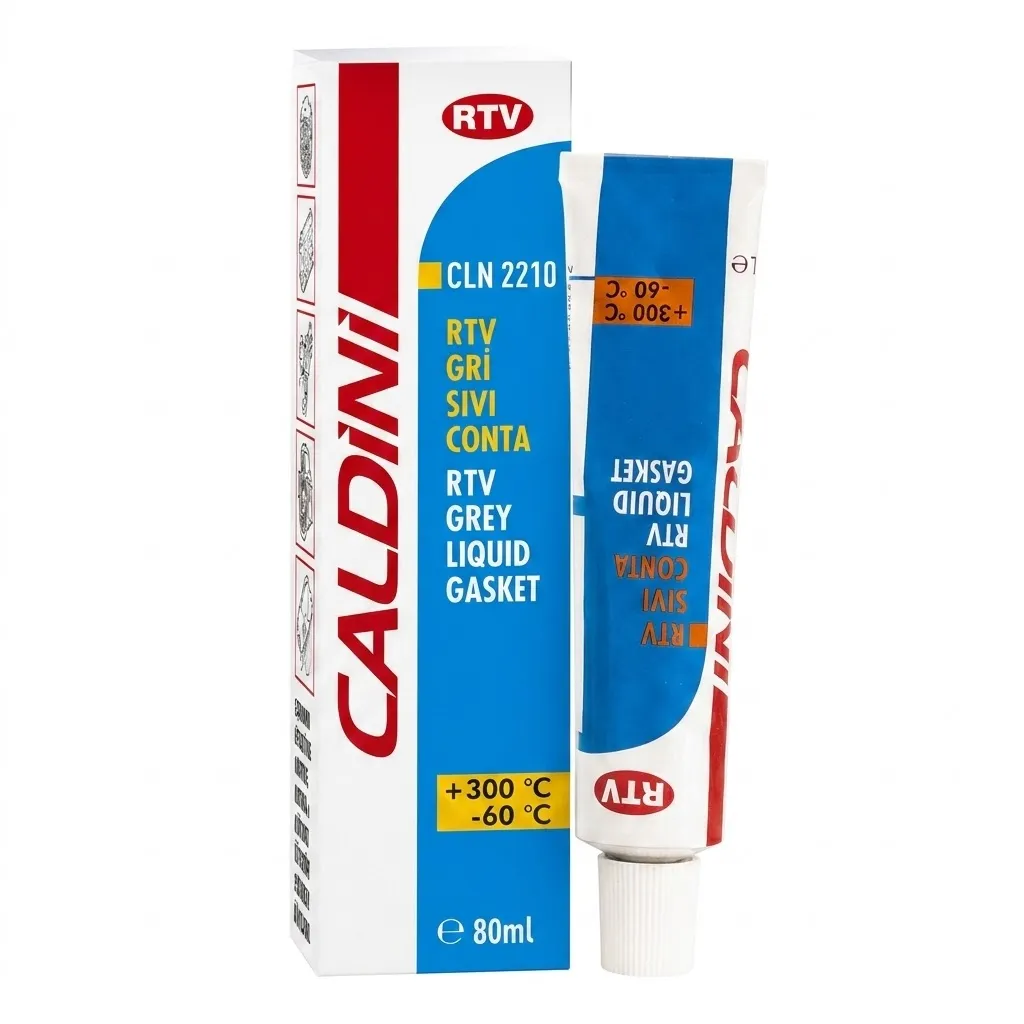 Caldini Profesyonel RTV Gri Sıvı Conta - Yüksek Isı Dirençli 80 ml