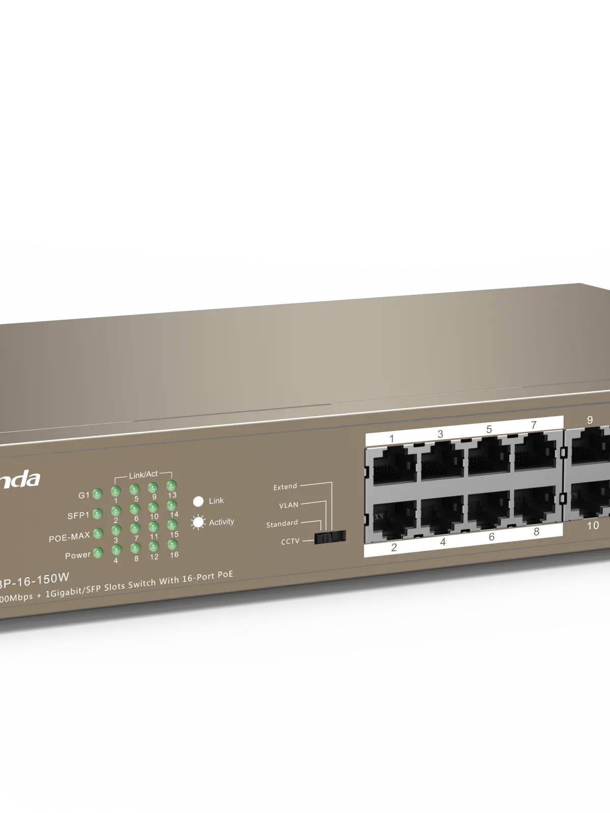 TENDA TEF1118P-16-150W 16PORT 10/100 YÖNETİLEMEZ POE SWITCH