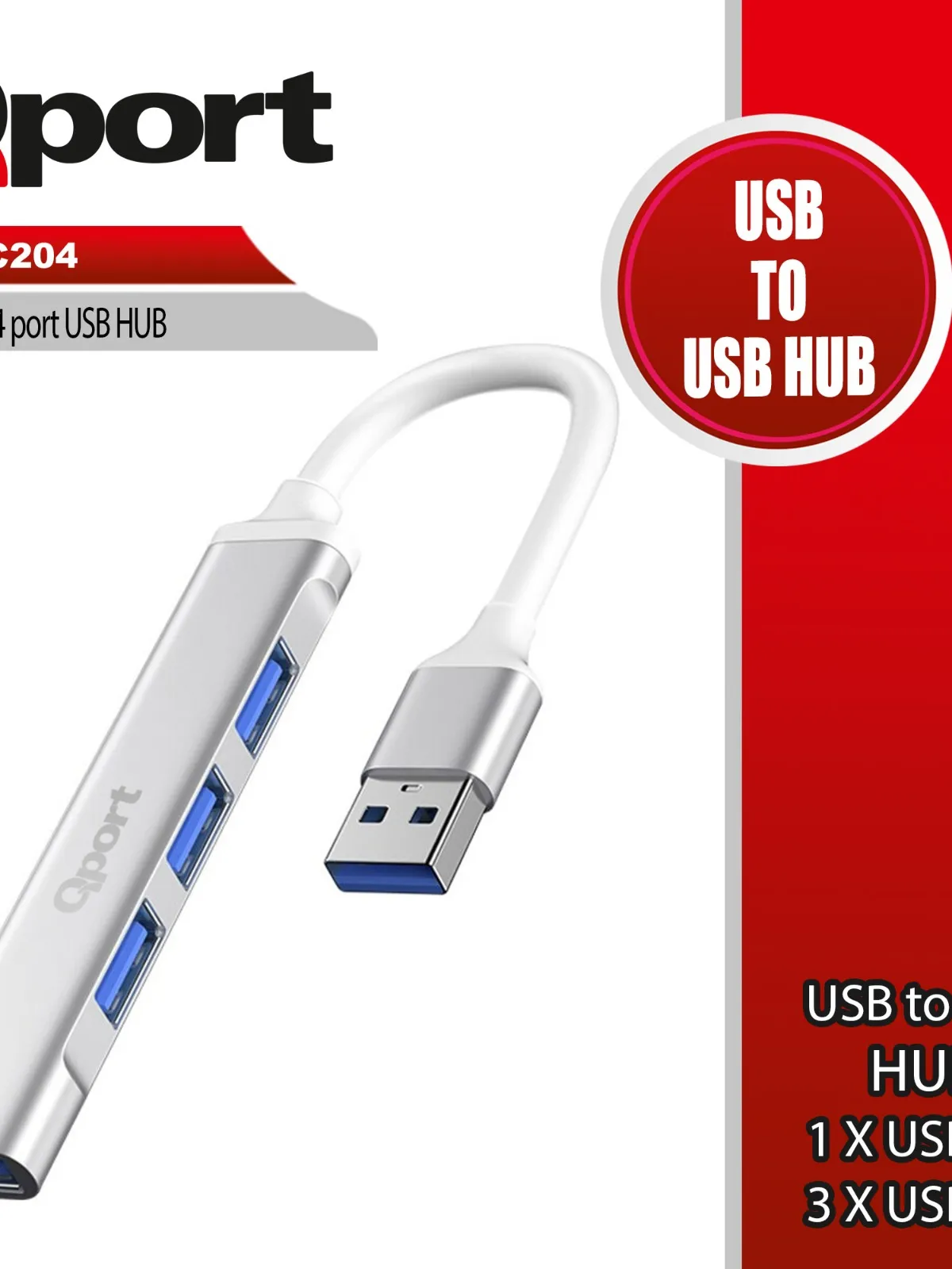 QPORT Q-UC204 USB TO 4 PORT USB ÇOKLAYICI
