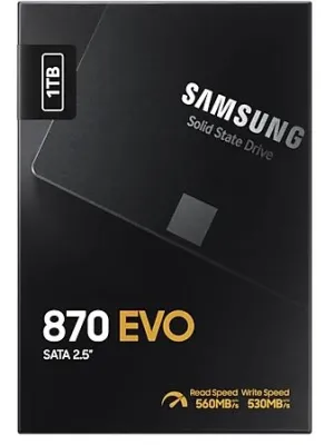 1TB SAMSUNG 870 560/530MB/s EVO MZ-77E1T0BW SSD (Resmi Distribütör Garantili)