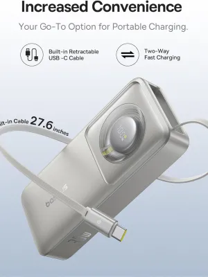 BASEUS FREE2PULL 30W 10.000MAH POWERBANK - GREY