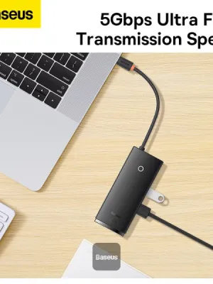 BASEUS LITE 6 IN1 TYPE-C HUB - SIYAH