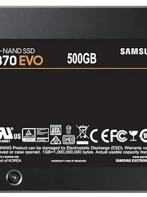 500GB SAMSUNG 870 560/530MB/s EVO MZ-77E500BW SSD (Resmi Distribütör Garantili)
