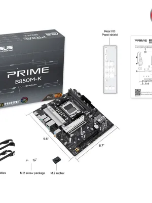 ASUS PRIME B850M-K AM5 DDR5 8400MHZ(OC) HDMI mATX ANAKART