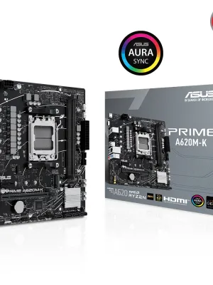 ASUS PRIME A620M-K DDR5 6400+(OC) HDMI VGA M.2 AM5