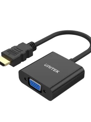 UNITEK HDMI TO VGA SES DESTEKLİ 1080P (Y-6333)
