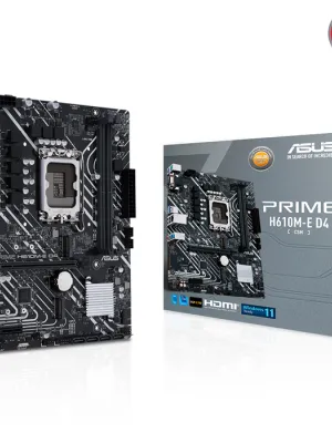 ASUS PRIME H610M-E D4-CSM DDR4 3200MHz DP HDMI M.2 mATX 1700p