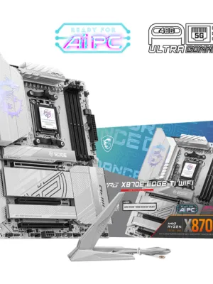 MSI MPG X870E EDGE TI WIFI AM5 DDR5 8400MHZ(OC) USB4 4x M.2 HDMI 5G LAN WIFI 7 RGB ATX