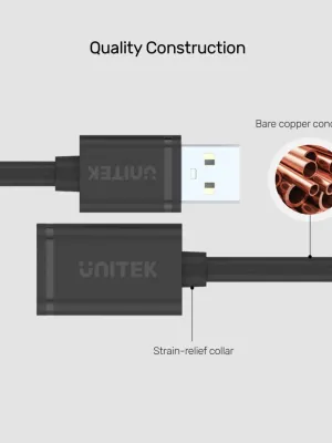 UNITEK USB-A(M) TO USB-A(F) KABLO 1.5MT(Y-C449GBK)