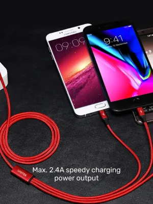 UNITEK USB-A 3in1 HIZLI ŞARJ 1.2MT 2.4A (C14049BK)