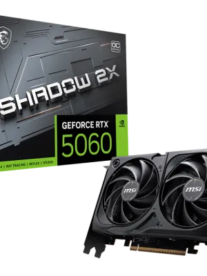 MSI VGA GEFORCE RTX 5060 TI 8G SHADOW 2X OC PLUS RTX5060 TI 8GB GDDR7 128B DX12 PCIE 5.0 X16 (3XDP 1XHDMI)