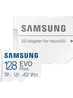 128GB SAMSUNG EVO PLUS MICROSDXC UHS-I U3 V30 A2 160MB/s MB-MC128SA/TR