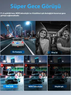 PRUVEEO D90-4CH FHD WI-FI GPS + 128GB SD KART KAME