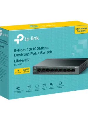 TP-LINK LS109P 9PORT 10/100 POE SWITCH