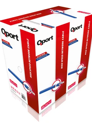QPORT Q-CAT6M UTP 305M UTP 23AWG MAVİ NETWORK KABLO