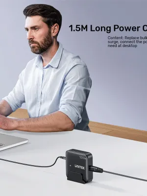 Unitek 100W Masaüstü GAN Şarj İstasyonu Siyah (P1229ABK)