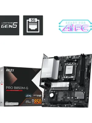 MSI PRO B850M-G M5 DDR5 8200MHZ(OC) HDMI DP 2X M.2 USB 10GBS 5G LAN MATX