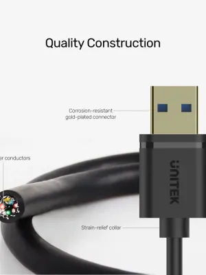 UNITEK USB3.0(M) TO USB3.0(F) KABLO 2MT(Y-C459GBK)