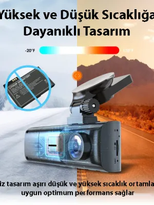 REXING R316 4K GPS WI-FI ARAC KAMERASI + 64GB SD