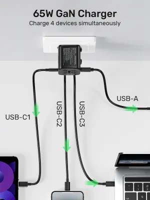 Unitek 65W Universal Travel Adaptör (P1122ABK01)