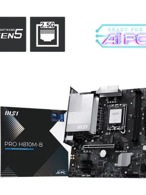 MSI PRO H810M-B DDR5 6400MHz (OC) M.2 mATX 1851P