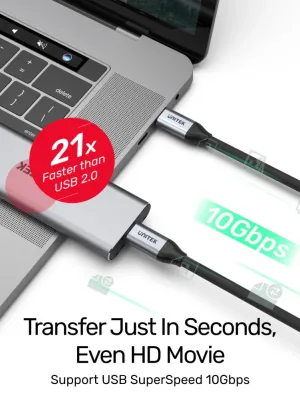 UNITEK USB-C 3.2 KABLO 1MT 10GBPS 4K (C14082ABK)