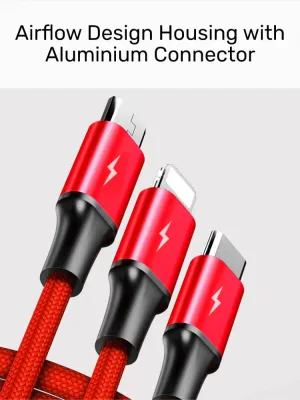 UNITEK USB-A 3in1 HIZLI ŞARJ 1.2MT 2.4A (C14049BK)