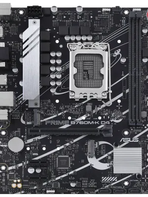 ASUS PRIME B760M-K D4 DDR4 5333MHz(OC) RGB M.2 mATX 1700p