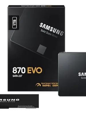 1TB SAMSUNG 870 560/530MB/s EVO MZ-77E1T0BW SSD (Resmi Distribütör Garantili)