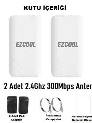 EZCOOL EZ-W240AN DIŞ ORTAM (2.4GHz 300Mbps 1KM) ACCESS POİNT
