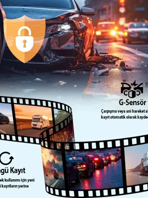 REXING R316 4K GPS WI-FI ARAC KAMERASI + 64GB SD