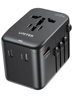 Unitek 65W Universal Travel Adaptör (P1122ABK01)