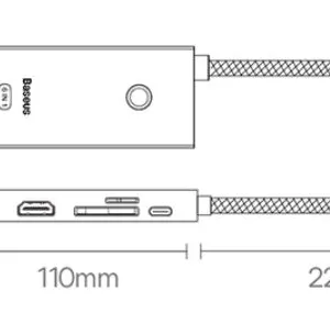 BASEUS LITE 6 IN1 TYPE-C HUB - SIYAH
